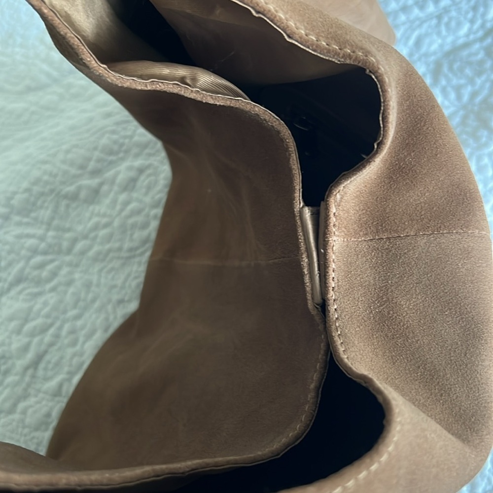 Tan Suede Shoulder Bag - Picture 9 of 12